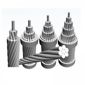 Conduttore nudo rinforzato in acciaio Cavo conduttore in alluminio ACSR IEC61089, ASTM B-232, BS215